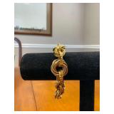 8in Vintage Couture Multilink Heavy Bracelet and Antique Ring