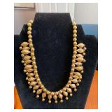 9in Vintage 1960s Coro Egyptian Gold Tone Choker Necklace