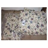 Queen Comforter, set of matching curtains (have been cleaned on hangers)