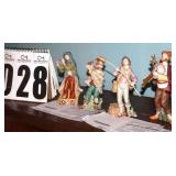 Bradford Exchange Thomas Kinkade Hawthorne Village Nativity "Star of Hope" Collection: 4 Characters -    Skilled Fisherman (A0274), Playing for the Newborn King (A0274), Song of Peace Musician (E1877)