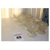 8 Fostoria "American" clear Sherbert/Champagne Glasses    **Matching Lot # 48