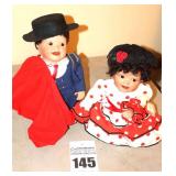 2 Ashton Drake Porcelain "World of Love " Collection by Yolanda Bello 1993 - Miguel" signed and numbered 1927FA & "Rosa" signed and numbered 2073FB