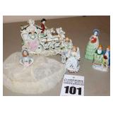 Vintage Porcelain/Bone China Figurines - Coach etc.