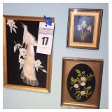3 Unique Wall Art pieces  - framed  (12"x8" / 8"x6" / 6"x5")
