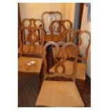 Vintage 6 Wood Kitchen Chairs  35"x19.5"x16"                *Matching Lots #247, 248,& 249