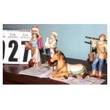 Bradford Exchange Thomas Kinkade Hawthorne Village Nativity "Star of Hope" Collection: 4 Characters -  Humble Peasant (A0706), Loyal Horse (A0706), Bountiful Water Bearer (E0991), & Humble Peasant Mai