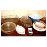Variety of Baking Dishes - Mixing bowls, Pyrex, cookware etc.