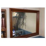 Wood Framed Wall Mirror 34"x42"