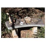Concrete Bench - 3 piece (18"x36"x13"), additional yard décor