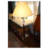 Brass Swivel Arm Floor Lamp with Shade    60"x16"