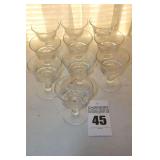 10 Fostoria "Century" clear Champagne/Sherbert                                          Matching Lots #43,44, 46 & 47