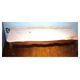Antique Victorian Style Marble Top Coffee Table with drawer   15"x52"x21"