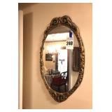 Vintage Oval Wall Mirror  30.5"x18.5"