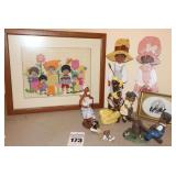 Mother and Child Figurines - kids & wall art piece