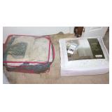 2 bags of bedding - (one looks new) Queens size