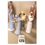 5 Figurines of Ladies - Porcelain, ceramic, & Silver Song "Live Love Life"2008 by Demdaco