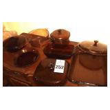 Variety of Brown Colored Cookware & Baking Dishes  - 99x13, lidded pots, pie, dish loaf etc.