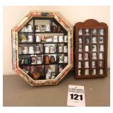 2 Thimble Cabinets with Variety of Thimbles