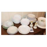 Variety of Plates/bowls and additional dinner ware - some vintage pieces