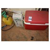 2 Yard Sprayers & Gott Cooler with Variety of thermos