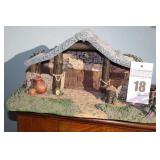 Bradford Exchange Thomas Kinkade Hawthorne Village Nativity "Star of Hope" Collection: Lighted Manger Scene (C7235)                                     Each piece is hand-painted bisque porcelain and 