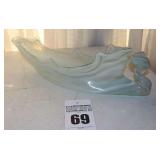 Murano Style "Blown Art" Glass Large Freeform Dish