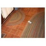Vintage Large Cable Area Rug (114"x89") and Small Door mat - needs cleaning