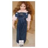 Porcelain Collector Doll on Stand - Numbered 253/1000 - Limited Edition  19"
