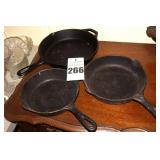 3 Cast Iron Skillets