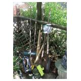 Variety of Yard Tools, Shovels, Rakes, Axe, Clippers, Extension Cords, Sprinklers etc.