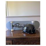 Custom Skateboard + helmet