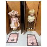 The Collectables by Phyllis Parkins Porcelain Dolls - Tiny Treasures Series - Victorian Girl, Victorian Boy, Justin Spring