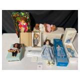 Collection of Dolls including Vogue Ginny, Lenci and Others