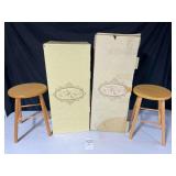 Hannah Rose and Henry Collectible Porcelain Dolls by Donna RuBert with Stools