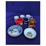 Misc Lot Cups and 2 Plates