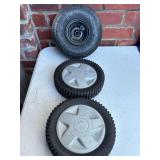 3- Craftsman Mower Wheels, 2-9x2 and 1-410/3.50-4