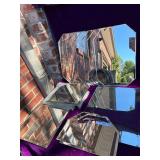 Miscellaneous Beveled Wall Mirrors, 8 Octagonal, 2 Rectangular,1 Square and 4- 5 Sided