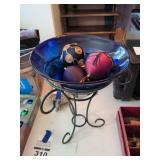 Cobalt Blue Bowl with Stand