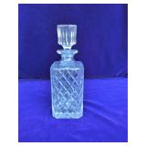 Vintage Cut Glass Decanter, Made in Czech Republic