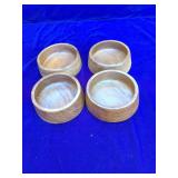 4 Teak Wood Bowls