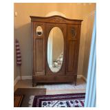 Antique German Oak Wardrobe 89”x60”x21.25”