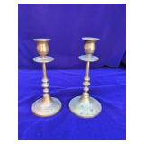Brass Candle Holders 7.5 High