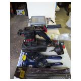 Misc Box Tools, Chisels, Glass Cutters, Staple Gun, Sander and More Tote not included Bring Boxes
