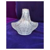 Bohemia Cut Crystal Basket 8 x 7.5,  Made in Czech Republic