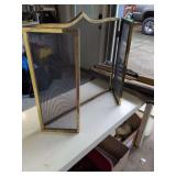 Fireplace Screen and 2 Wood Carriers