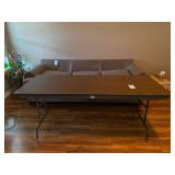 Folding Table with Brown Laminate Top