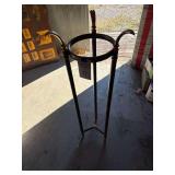 Metal Plant Stand with Gold Accents