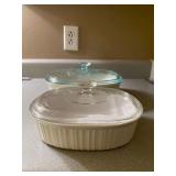 Lot of 2 CorningWare & Pyrex Casserole Dishes with Lids