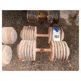 Pair of Adjustable Weight Dumbbells 130lbs