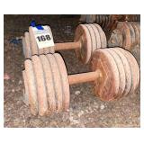 Pair of Adjustable Weight Dumbbells